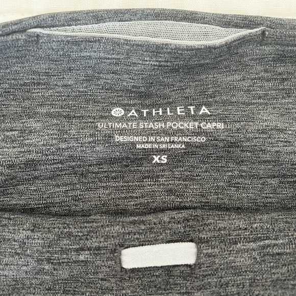 ATHLETA Ultimate Stash Pocket Capri in Heathered Grey - Picture 4 of 8